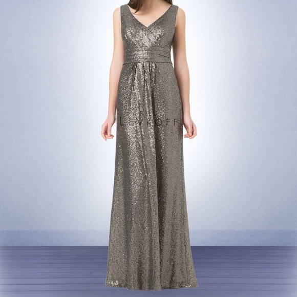 bill levkoff sequin bridesmaid dresses